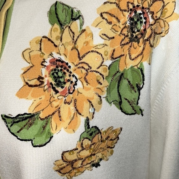 NWT Alfred Dunner Petal Pusher Spring Sweater Size Medium​​​ - Picture 3 of 9